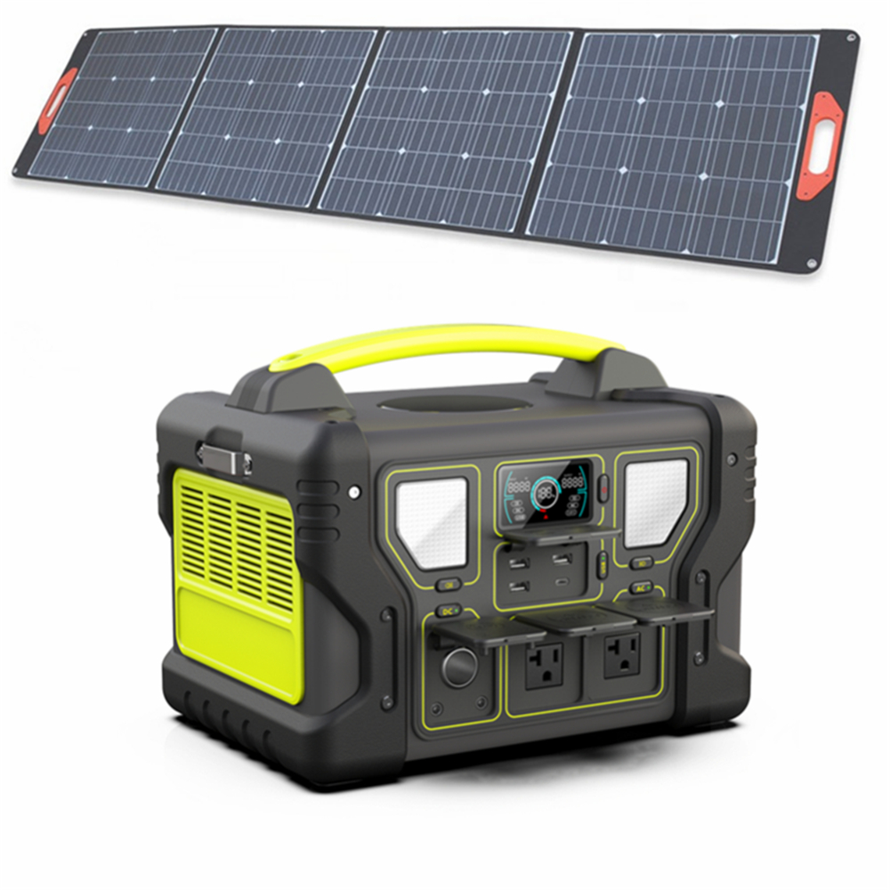 600W 599.5Wh Portable Solar Power Station Wide Compatibility Camping Solar Generator